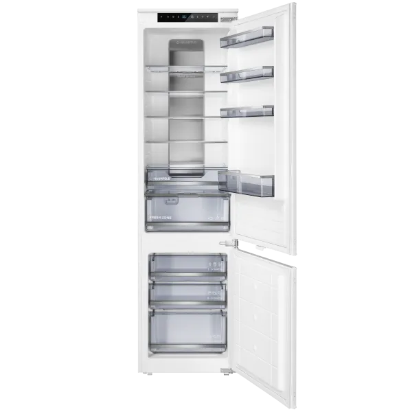 Встраиваемый холодильник NO FROST с инвертором MAUNFELD MBF19354NFWGR LUX Inverter Белый