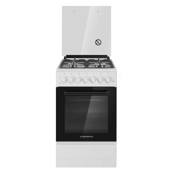 Газовая плита с электрической духовкой MAUNFELD MGC50EC02 Белый Газовая плита с электрической духовкой MAUNFELD MGC50EC02 Белый