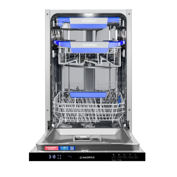 Посудомоечная машина с авто-открыванием MAUNFELD MLP45230 Light Beam Wi-Fi Нержавеющая сталь Посудомоечная машина с авто-открыванием MAUNFELD MLP45230 Light Beam Wi-Fi Нержавеющая сталь