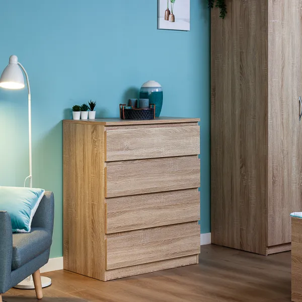 2.05.02.070.3 МАЛЬТА комод 4 ящика 80х99 сонома RU 2.05.02.070.3 МАЛЬТА комод 4 ящика 80х99 сонома RU