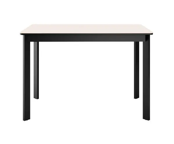Стол DikLine LK110 Керамика Krater Perla (бежевый матовый) /подстолье черное/опоры черные