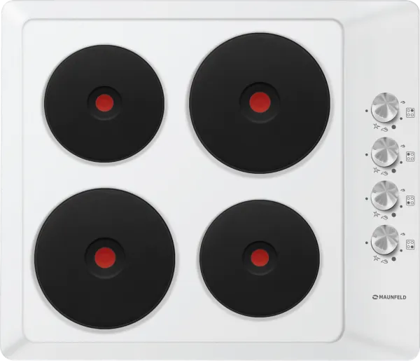 Электрическая варочная панель MAUNFELD EEHE.64.4 Белый Электрическая варочная панель MAUNFELD EEHE.64.4 Белый