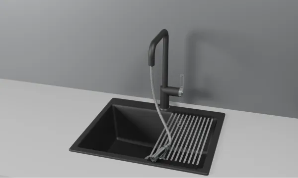 GR-8173, ЧЕРНЫЙ, СМЕСИТЕЛЬ КУХОННЫЙ С ВЫДВИЖНЫМ ИЗЛИВОМ GR-8173, ЧЕРНЫЙ, СМЕСИТЕЛЬ КУХОННЫЙ С ВЫДВИЖНЫМ ИЗЛИВОМ