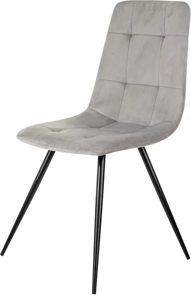 Стул для дома Бюрократ CH-K1 св.серый Holland 09 металл черный на ножках (CH-K1_1/HL09)