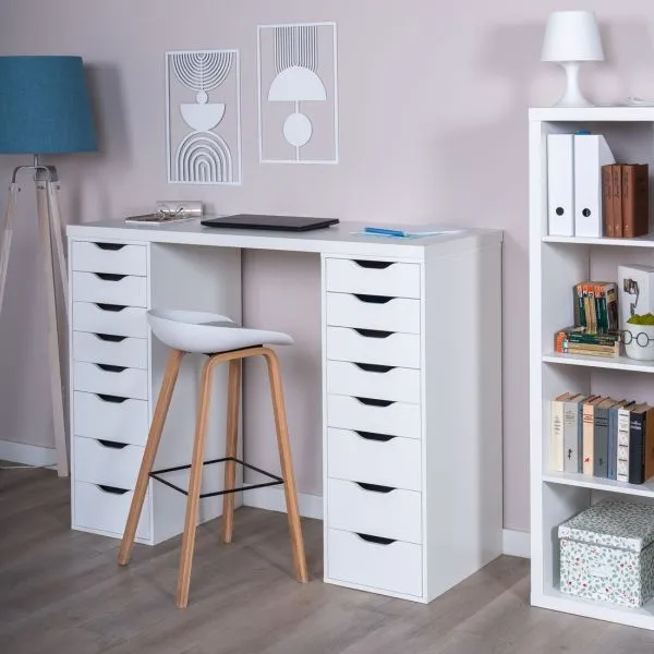 S00487 Ингар 2/88 стол письменный 140x106x55, белый