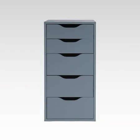 S01026 Ингар 5 комод 36x71x53, серо-бирюзовый