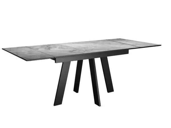 Стол DikLine DKM140 Керамика Italian Grey (глянец серый)/подстолье черное