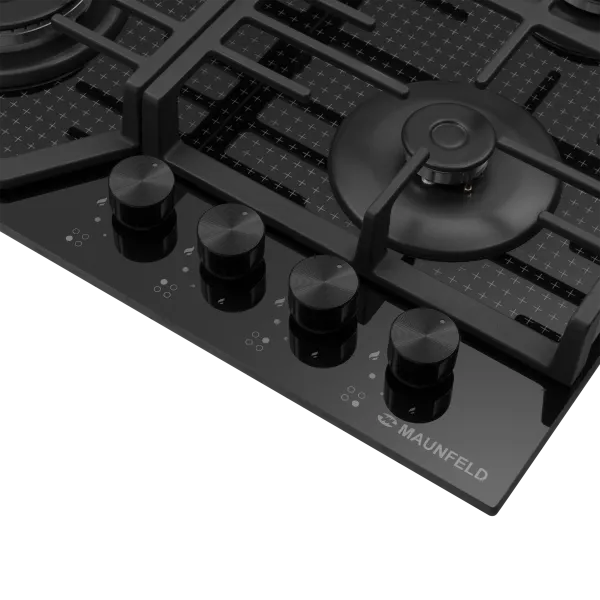 Газовая варочная панель MAUNFELD EGHG.64.73C Черный/черная фурнитура