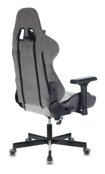 Кресло игровое Zombie VIKING 7 KNIGHT Fabric серый Loft ромбик ткань/эко.кожа с подголов. крестов. металл Кресло игровое Zombie VIKING 7 KNIGHT Fabric серый Loft ромбик ткань/эко.кожа с подголов. крестов. металл