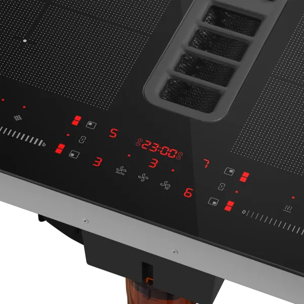 Индукционная варочная панель с интегрированной вытяжкой и Flex Zone MAUNFELD MIHC604SF2BK Черный