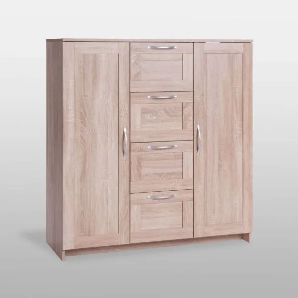 2.02.03.350.3 СИРИУС тумба 2 двери и 4 ящика 117х123 сонома RU 2.02.03.350.3 СИРИУС тумба 2 двери и 4 ящика 117х123 сонома RU