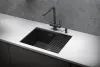 KS-6045U, ЧЕРНЫЙ МАТОВЫЙ, стальная кухонная мойка KITCHEN SPACE