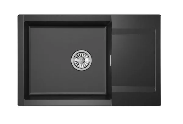 ES-7807, ЧЁРНЫЙ, кухонная мойка, кварц, ESTETICA ES-7807, ЧЁРНЫЙ, кухонная мойка, кварц, ESTETICA