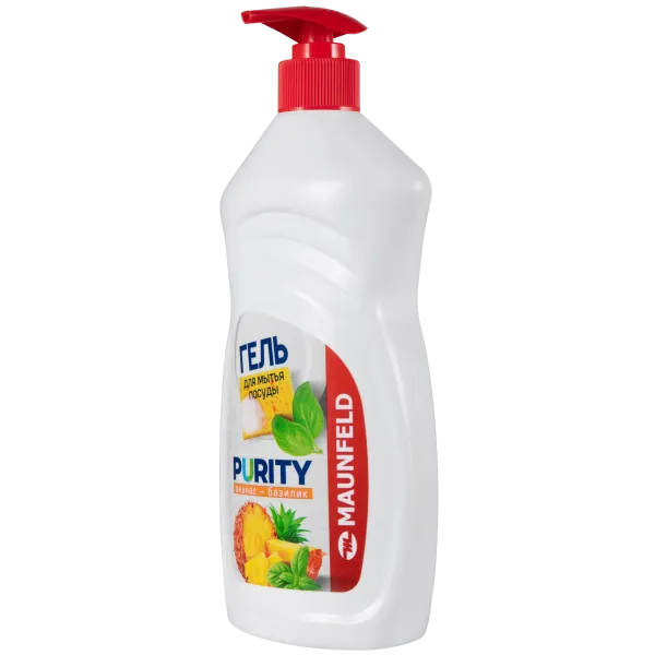 Гель для мытья посуды Maunfeld Purity Ананас и базилик 450г MDL450PD с дозатором Гель для мытья посуды Maunfeld Purity Ананас и базилик 450г MDL450PD с дозатором