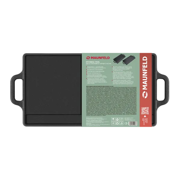 Гриль-планча двухсторонний MAUNFELD MGT5023CD, 50,2х23,5 см Графитовый