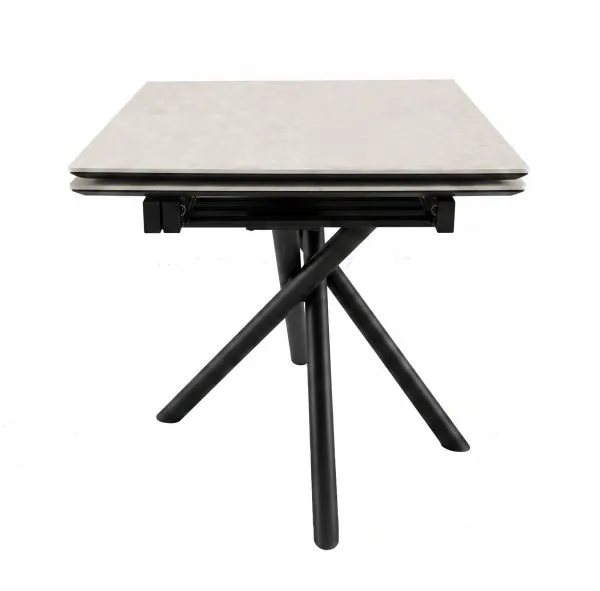 Стол DikLine BX110 Хромикс белый/опоры черные (2уп.)