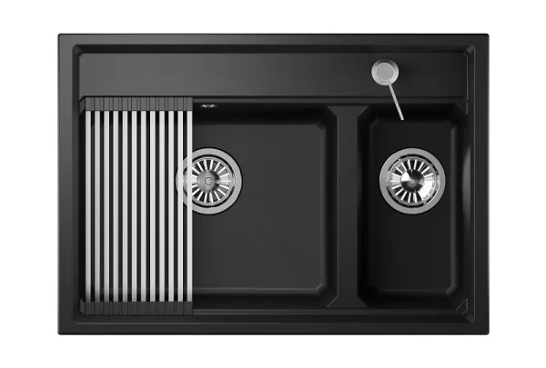 KS-7302, АЛЮМИНИУМ, кухонная мойка, кварц KS-7302, АЛЮМИНИУМ, кухонная мойка, кварц