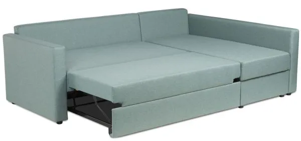 Диван трехместный с угловой секцией Вало ДП Twist 15 (mint-grey) LA