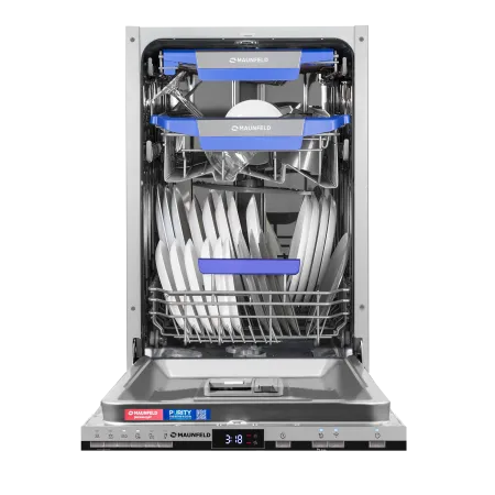 Посудомоечная машина с авто-открываниемMAUNFELD MLP45230 Light Beam Inverter Wi-Fi Нержавеющая сталь