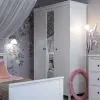2.08.01.040.1 САГА шкаф 3 двери с зеркалом белый