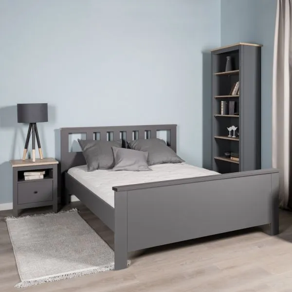 2.08.04.070.4 САГА кровать двойная 160х200 серая 2.08.04.070.4 САГА кровать двойная 160х200 серая