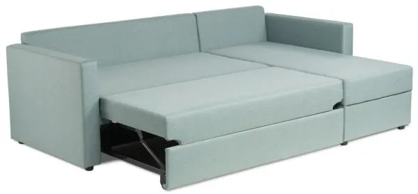 Диван трехместный с угловой секцией Вало КП Twist 15 (mint-grey) SA