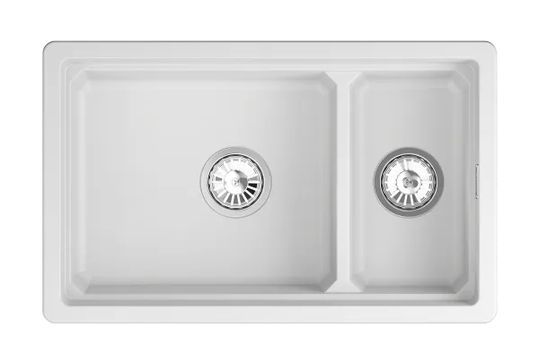 KS-7304iU, АРКТИК (БЕЛЫЙ), кухонная мойка, кварц