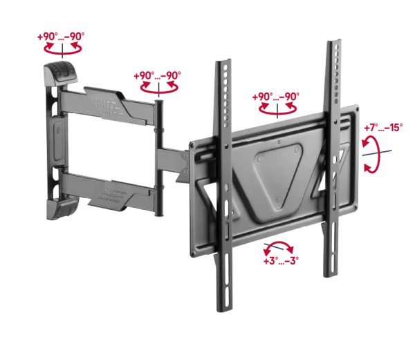 Кронштейн для ТВ наклонно-поворотный MAUNFELD MTM-3255FMDS, 32"-55" Черный Кронштейн для ТВ наклонно-поворотный MAUNFELD MTM-3255FMDS, 32"-55" Черный