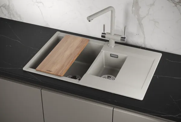 ES-7808, БАЗАЛЬТ, кухонная мойка, кварц, ESTETICA ES-7808, БАЗАЛЬТ, кухонная мойка, кварц, ESTETICA