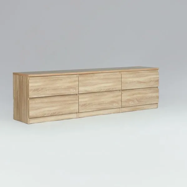 2.03.03.110.3 КАСТОР тумба 6 ящиков RU сонома 2.03.03.110.3 КАСТОР тумба 6 ящиков RU сонома