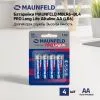 Батарейки MAUNFELD PRO Long Life Alkaline AA (LR6) MBLR6-BL4, блистер 4 шт.