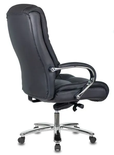 Кресло руководителя Бюрократ T-9925SL черный кожа крестов. металл хром Кресло руководителя Бюрократ T-9925SL черный кожа крестов. металл хром