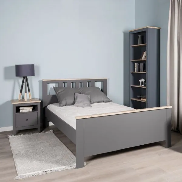 2.08.04.060.15 САГА кровать двойная 140х200 серая/ясень 2.08.04.060.15 САГА кровать двойная 140х200 серая/ясень