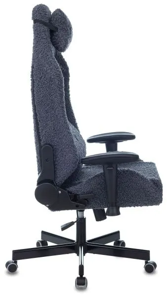 Кресло игровое Knight T1 синий экомех с подголов. крестов. металл