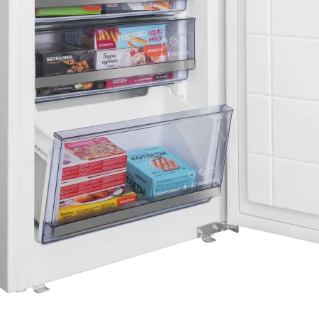 Встраиваемый холодильник NO FROST с инвертором MAUNFELD MBF19354NFWGR LUX Inverter Белый