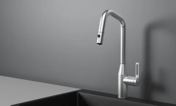 GR-8171, НЕРЖ, СМЕСИТЕЛЬ КУХОННЫЙ С ВЫДВИЖНЫМ ИЗЛИВОМ