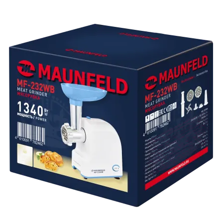 Мясорубка MAUNFELD MF-232WB Голубой
