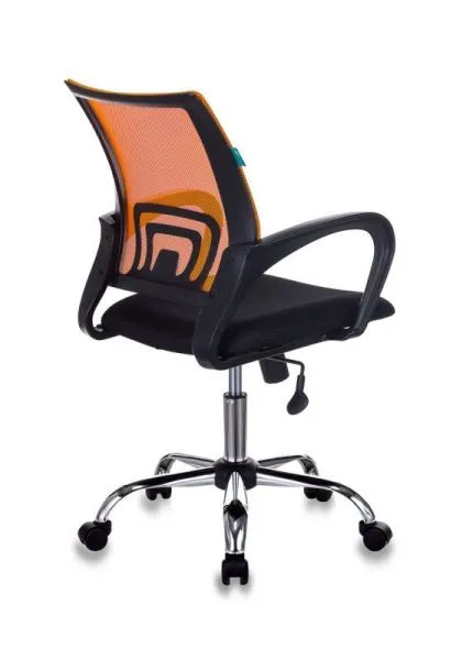 Кресло Бюрократ CH-695NSL оранжевый TW-38-3 сиденье черный TW-11 сетка/ткань крестов. металл хром
