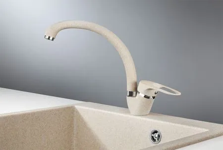 ST-03, БЕЖЕВЫЙ, СМЕСИТЕЛЬ КУХОННЫЙ