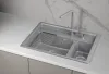 KS-7302i, ЧЁРНЫЙ  кухонная мойка, кварц