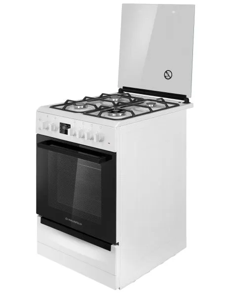 Газовая плита с электрической духовкой MAUNFELD MGC60EC05 Белый Газовая плита с электрической духовкой MAUNFELD MGC60EC05 Белый