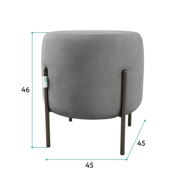 Маленькая радость Пуф круглый на ножках, светло-серый