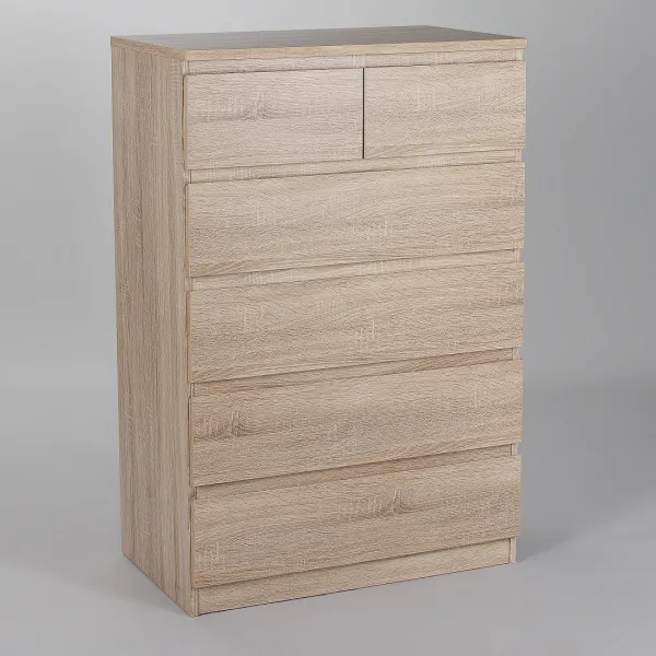 2.05.02.100.3 МАЛЬТА комод 4+2 ящика 80х121 сонома RU 2.05.02.100.3 МАЛЬТА комод 4+2 ящика 80х121 сонома RU