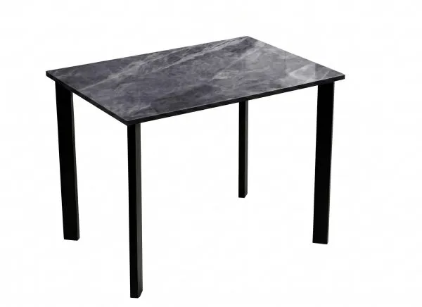 Стол DikLine DKT90 Керамика серый глянец (italian middle grey)/подстолье черное/опоры черные