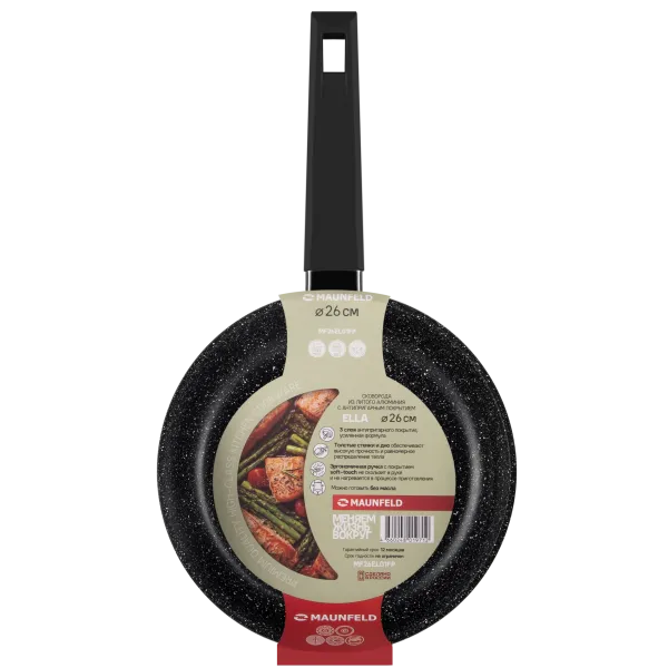 Сковорода MAUNFELD ELLA MF26EL01FP из литого алюминия, 26 см