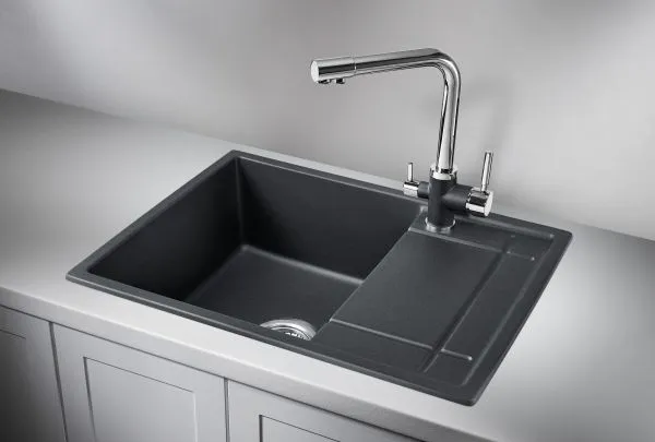 6501, ЧЁРНЫЙ, кухонная мойка, кварц