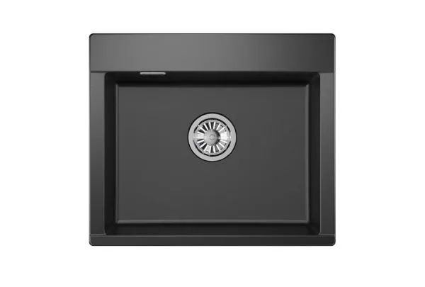 ES-5804, ШВАРЦ (чёрный металлик), кухонная мойка, кварц, ESTETICA ES-5804, ШВАРЦ (чёрный металлик), кухонная мойка, кварц, ESTETICA
