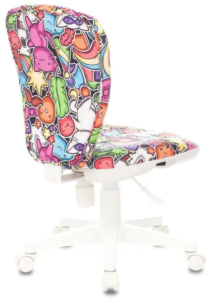 Кресло детское Бюрократ KD-W10 мультиколор маскарад крестов. пластик пластик белый Кресло детское Бюрократ KD-W10 мультиколор маскарад крестов. пластик пластик белый