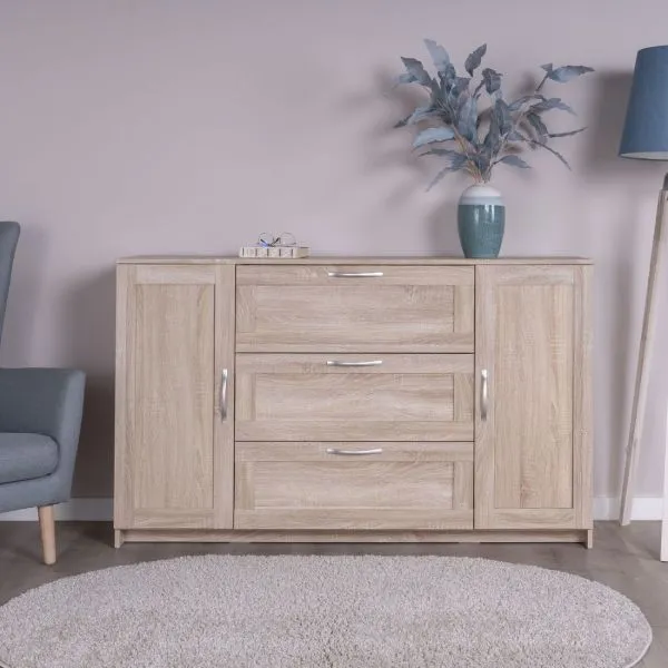 2.02.03.290.3 СИРИУС тумба 2 двери и 3 ящика 156х95 сонома RU 2.02.03.290.3 СИРИУС тумба 2 двери и 3 ящика 156х95 сонома RU