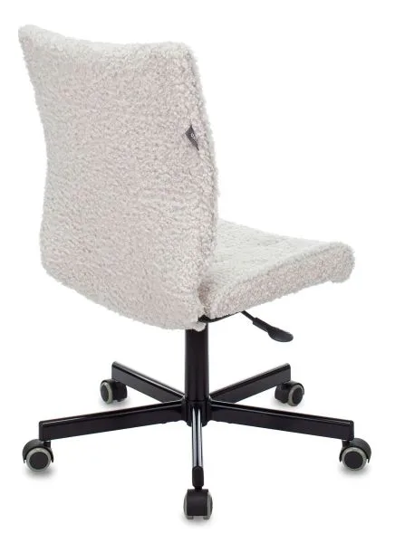 Кресло Бюрократ СН-330М молочный экомех крестов. металл черный Кресло Бюрократ СН-330М молочный экомех крестов. металл черный